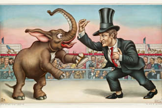 create political and editorial cartoon character