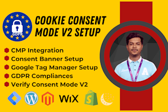 setup cookie consent v2, cookie consent banner, google consent mode v2 via gtm