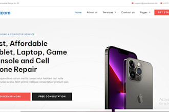 create mobile and computer repair services website