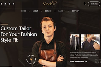 create clothing alteration and tailoring services website