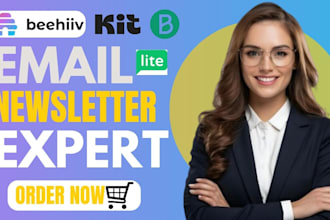 design email newsletter template on beehiiv brevo convertkit mailchimp klaviyo