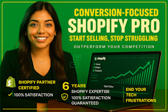 build and design a shopify dropshipping website or shopify store