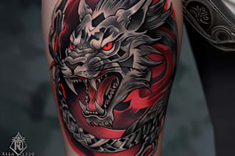 make you a traditional old school tattoo style design