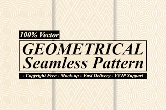create vector geometrical seamless pattern design, seamless pattern design