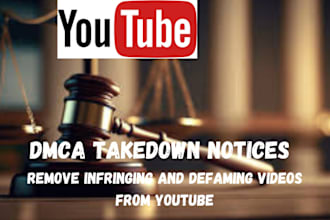 remove infringing,defaming,leaked and pirated content from youtube under dmca