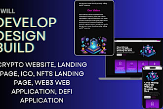 develop crypto website, meme coin website, ico, and presale landing page