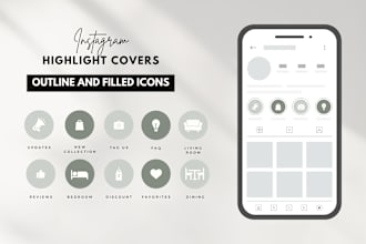 create professional instagram highlight icons
