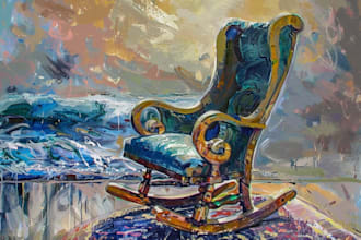 custom digital chair oil painting transform your space