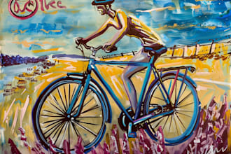 paint your cycle oil painting style