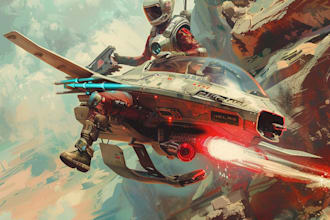 draw a sci fi illustration, mecha or robot character design