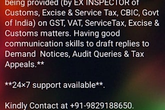 do liaison work in india gst, customs, excise, vat, indirect tax matters