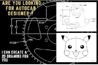 create professional 2d autocad mechanical drawings
