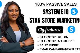 do stan store setup, systeme io sales funnel, stan store marketing, systeme io
