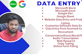 do fastest data entry, copy paste and web research job