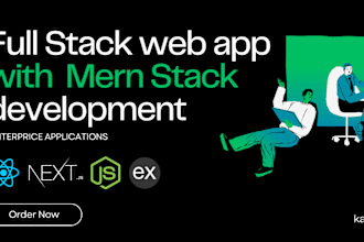 develop full mern stack dynamic and responsive web app using react or next js