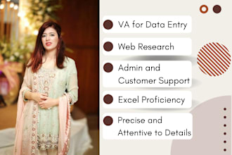 be your virtual assistant for web research and data entry