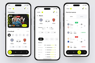 develop sport bet app, sport livescore, sport news app with trending features