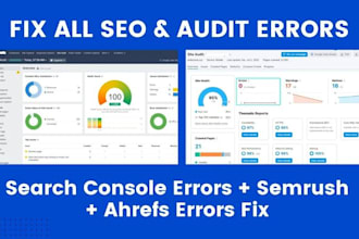 fix gsc errors, do technical SEO audit, wordpress and shopify speed optimization