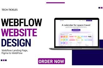 design expert webflow landing page and responsive site