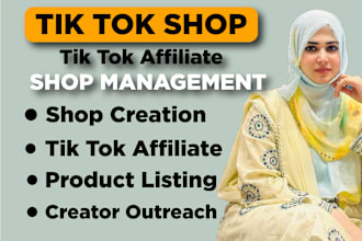 setup , manage tiktok shop and marketing ads
