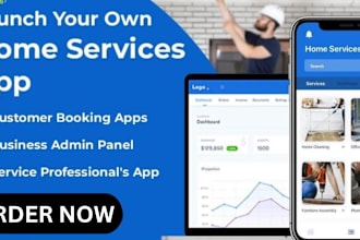 develop handyman app, home cleaning app, baby sitting app, home repair app fixer