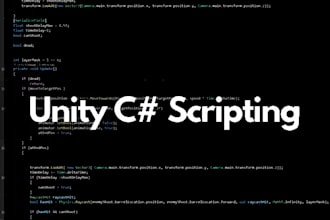 write custom c sharp scripts and unity script