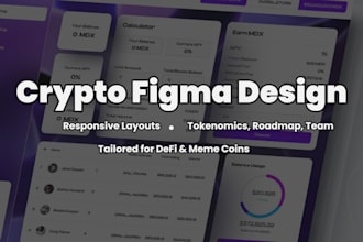 crypto token website UI  figma design  nft landing page expert