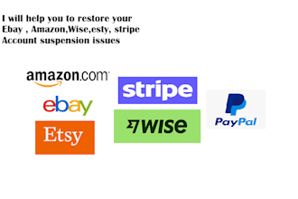 help you to restore your ebay amazon etsy wise stripe paypal accounts