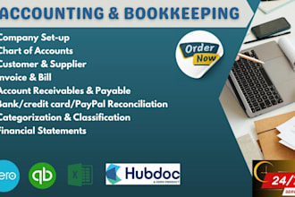 setup, clean up and bookkeeping through quickbooks and xero