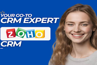 set up zoho CRM, zoho campaigns, zoho books, zoho forms, zoho sites, zoho desk
