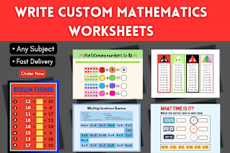math worksheets writer for all levels