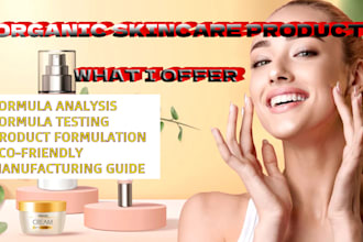 develop or formulate organic skincare, beauty product for you only