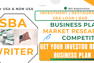 new business plan startups writer model financial startup investor loan approval