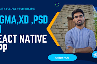 convert PSD, xd or figma UI into react native