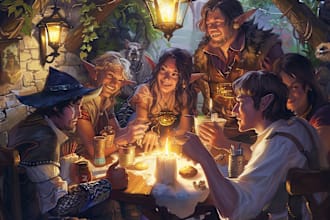 make a dnd party art and d and d character for you