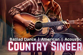 country music singer, americana ballad dance, folk lyrics writer as male singer
