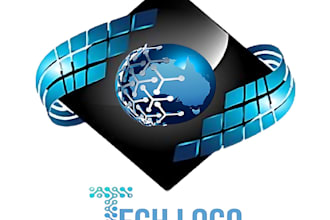 create modern tech startup ,security and technology logo design