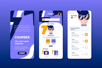 design flutter mobile app UI UX screens with figma