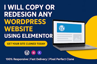 redesign copy clone website and design wordpress website