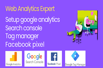 setup google web analytics, search console ,facebook pixel
