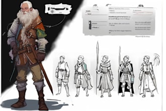 draw d and d character according to your requirement
