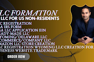 setup USA llc registration wyoming llc creation for business website trademark