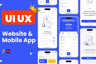 do website ui ux design, figma mobile app ui ux, UI UX design in figma