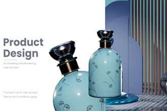 do 3d product design and rendering for beauty and cosmetic packaging