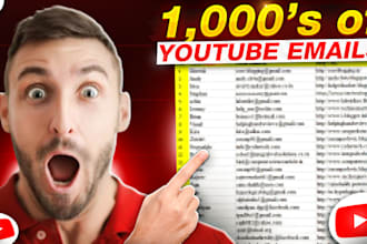 collect verified youtube channel emails