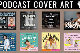 podcast cover art or podcast logo designer