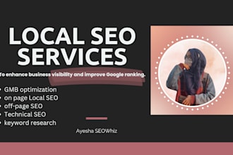 do local SEO to boostgmb ranking and optimize google maps for local searches