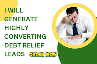 generate debt relief leads debt consolidation debt settlement facebook google ad