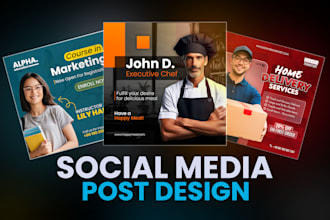 design professional social media posts, facebook ads, instagram posts