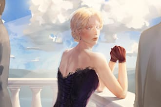 create a semi realistic character illustration